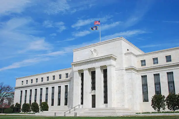 Photo of The US Federal Reserve building in Washington DC