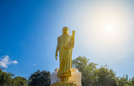 Sculpture of Buddha, which is revered in Buddhism.