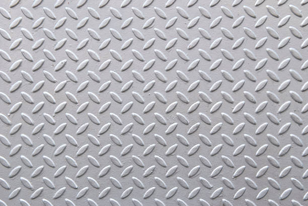 istock Fresh Gray Diamond Steel Tread Background 172783212