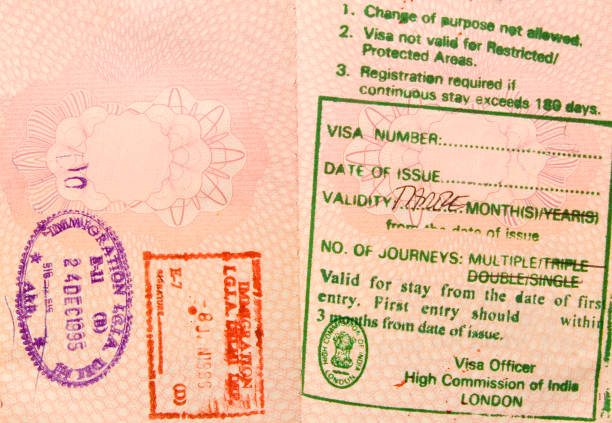 istock India visa and passport stamps 172783220