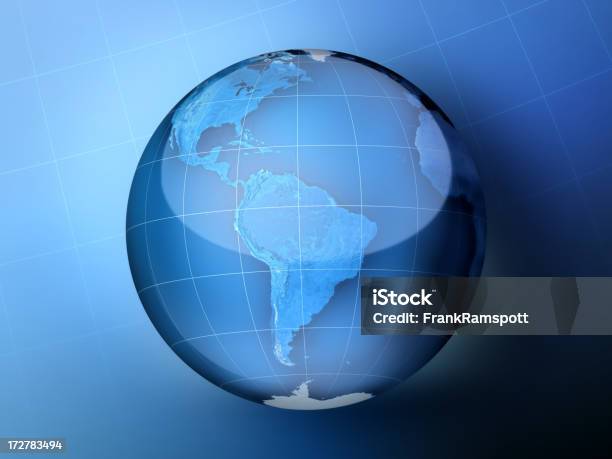 Blue Globe South America Stock Photo - Download Image Now - Atlantic Ocean, Blue, Brazil