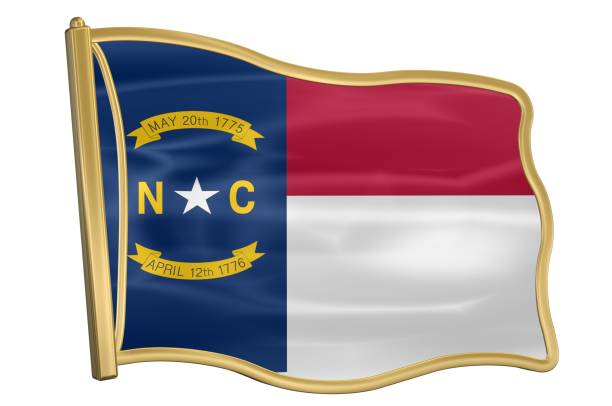 US State Flag Pin - North Carolina stock photo