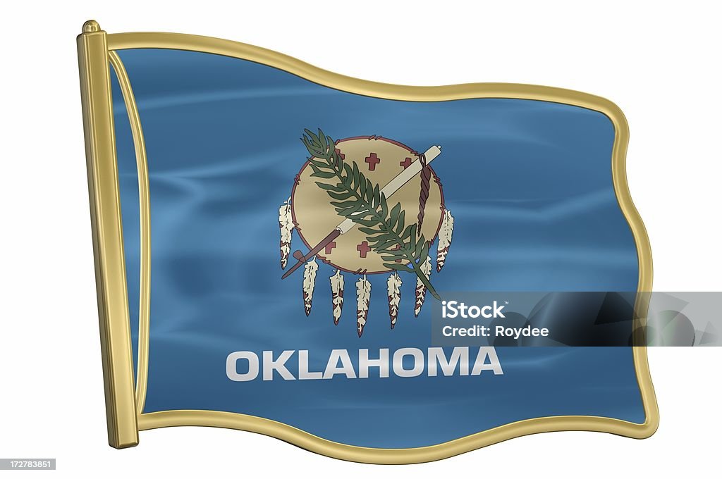 Bandeira Estatal Americana Pin-Oklahoma - Royalty-free As Américas Foto de stock