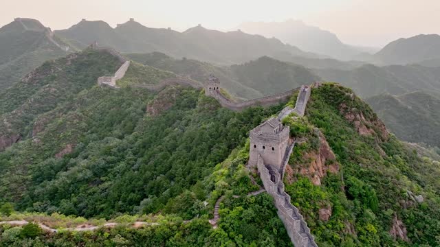 Great wall during sunrise