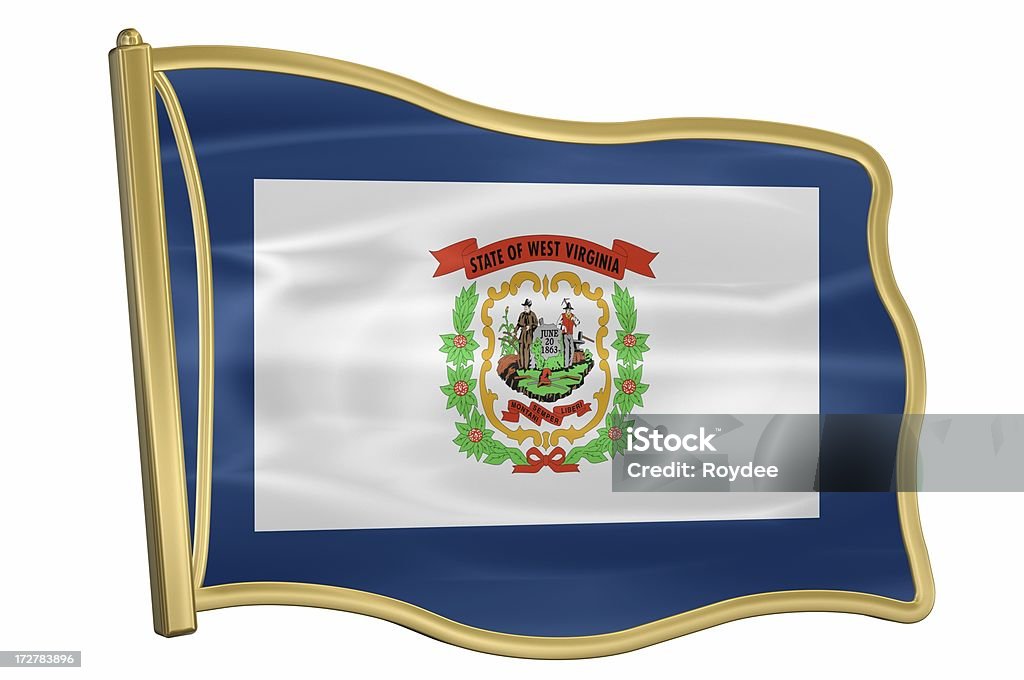Pin-Bandeira do estado de West Virginia - Foto de stock de As Américas royalty-free