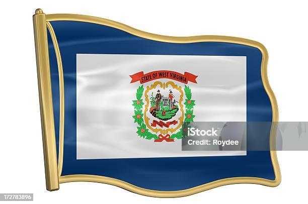 Foto de Pinbandeira Do Estado De West Virginia e mais fotos de stock de As Américas - As Américas, Bandeira, Bandeira nacional