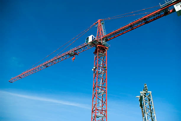 Construction crane stock photo