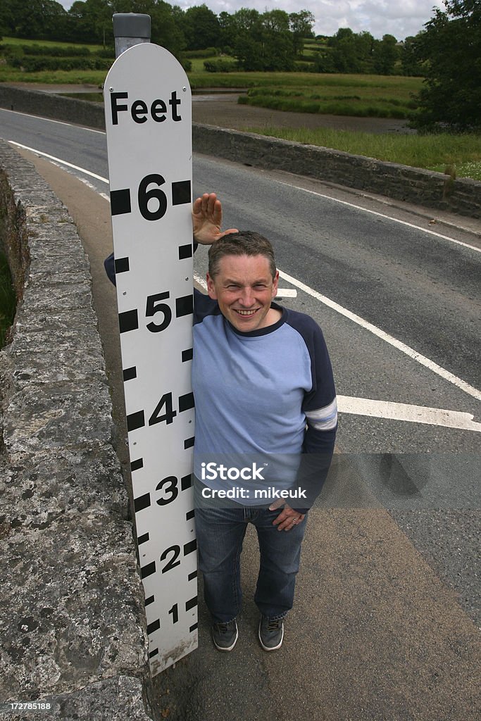 Mann Höhe Messung - Lizenzfrei Ein Mann allein Stock-Foto