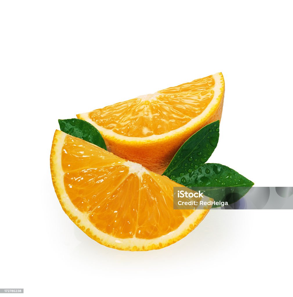 Oranges quarter with Leafs Oranges and Leafs. The file includes a excellent clipping path, so it's easy to work with these professionally retouched high quality image. Thank you for checking it out! Orange - Fruit Stock Photo