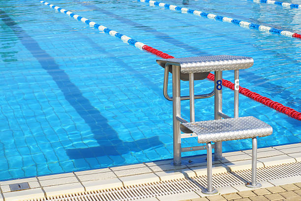 istock Swim Lanes with starting block - horizontal 172785517