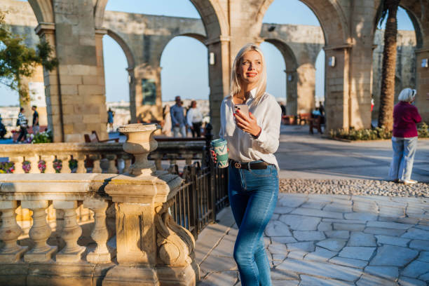 istock Woman enjoying the walk in Valletta, Malta 1727856031