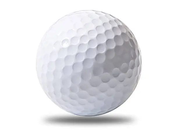 An isolated golf ball with clipping path. More golf