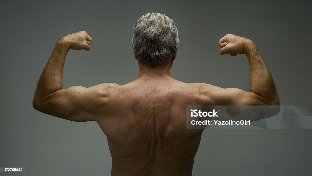 Senior Kraft und Fitness - Lizenzfrei Muskeln zeigen Stock-Foto