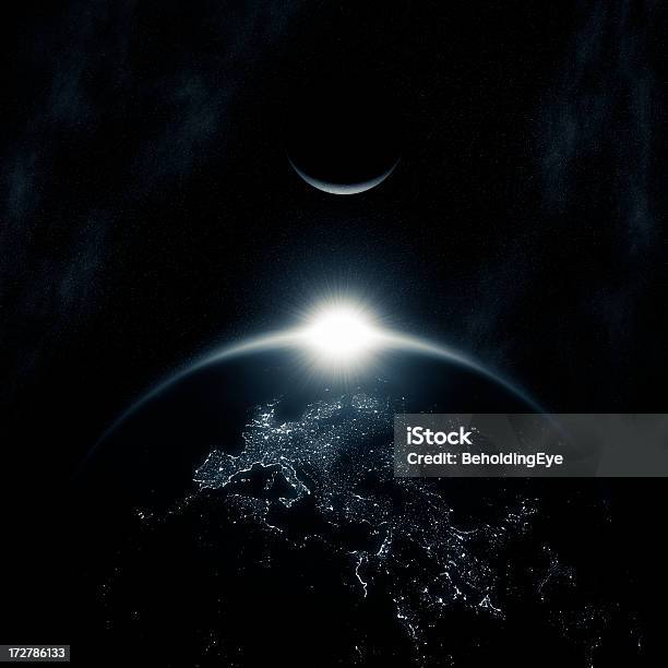 Space Sunrise Xxl Stock Photo - Download Image Now - Planet Earth, Satellite View, Aerial View