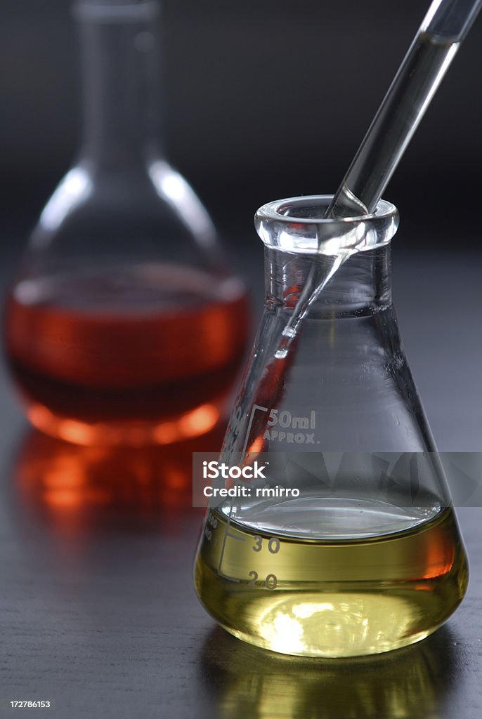 Investigação beakers - Foto de stock de Aula de Química royalty-free