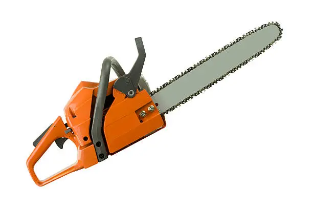 Chainsaw isolated on white.Please also see: