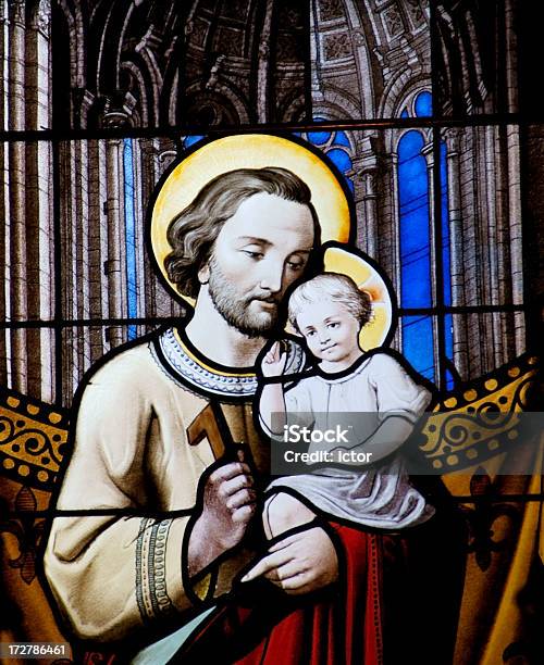 Baby Jezusa I Jego Ojciec Joseph - zdjęcia stockowe i więcej obrazów Joseph - Husband of Mary - Joseph - Husband of Mary, Jezus Chrystus, Ojciec