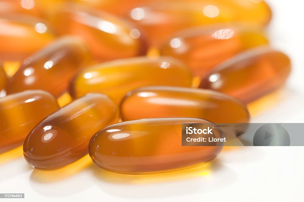 Vitamina pillole di gel - Foto stock royalty-free di Alimentazione sana
