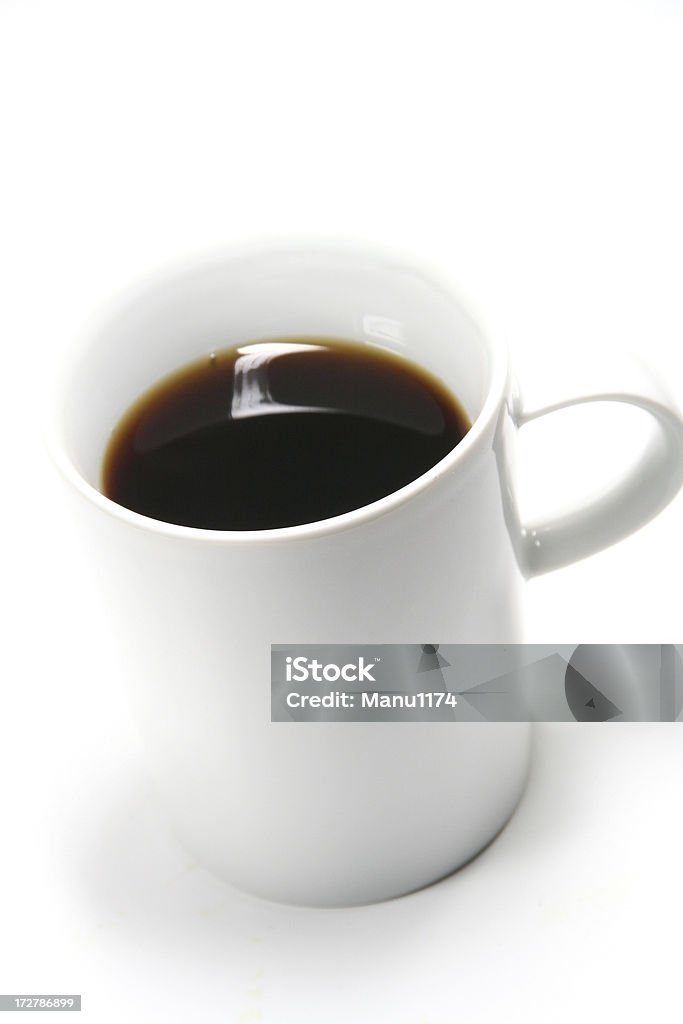 Una taza de café Aislado en blanco - Foto de stock de Adicción libre de derechos