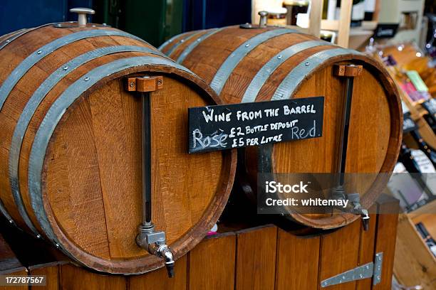 Wine From The Barrel Stock Photo - Download Image Now - Barrel, Borough Market, Bottle