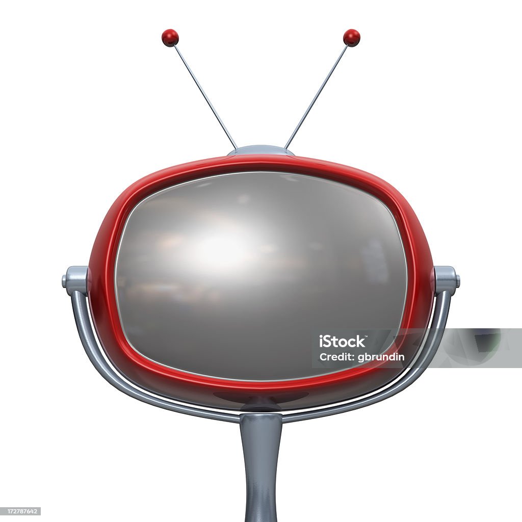 Retro Television "A funny looking retro style TV.3D rendering, XXL." Clip Art Stock Photo