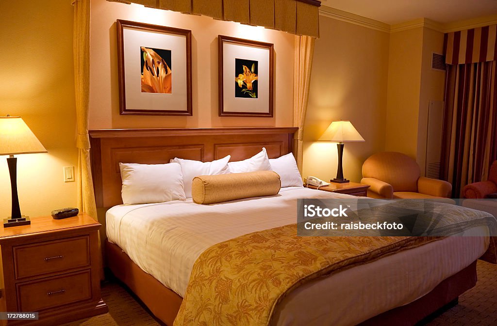 Luxuoso quarto de Hotel de - Foto de stock de Cabeceira royalty-free
