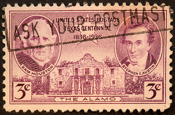 istock The Alamo  Texas Centennial stamp 172788540