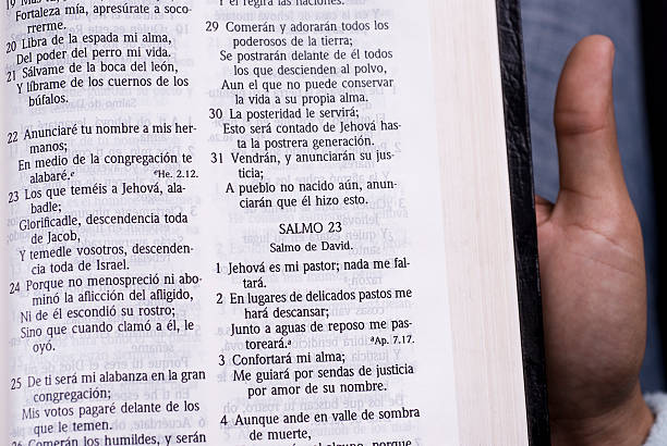 Bible Closeup Bible Closeup spanish culture bible learning will stock pictures, royalty-free photos & images