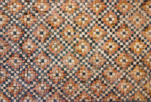 An ancient Roman mosaic.