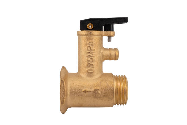 istock Bronze plumbing fitting for pipes isolated on white background. Brass water fitting adapter isolated. 1727890227