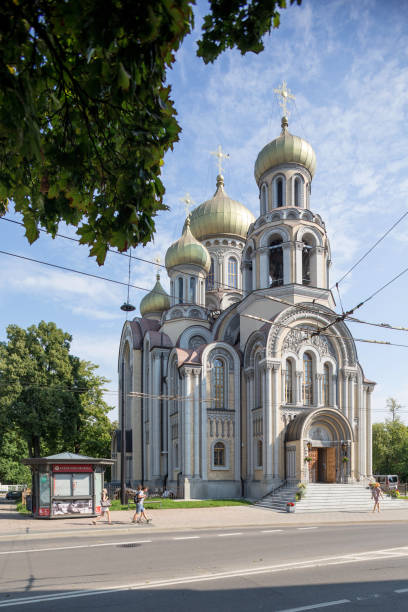 Cтоковое фото Православный костел Святых Константина и Михаила в столице Вильнюсе