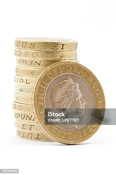 Moedas Britânica - Fotografias de stock e mais imagens de Conceito - Conceito, Dourado - Cores, Finanças