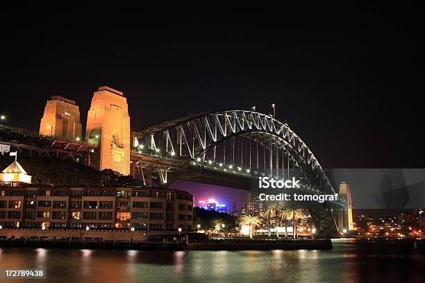 Sydney Harbour Bridge Nocą - zdjęcia stockowe i więcej obrazów Architektura - Architektura, Australia, Bez ludzi