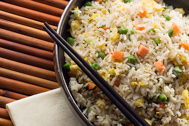 istock Asian Chinese Fried Rice with Vegetable and Egg with Chopsticks 172789635