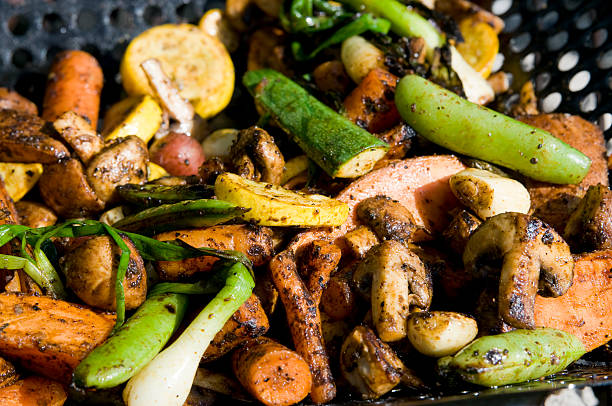 Organic Grilled Veggies stock photo