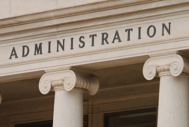 istock Administration sign on stone building exterior 172790122