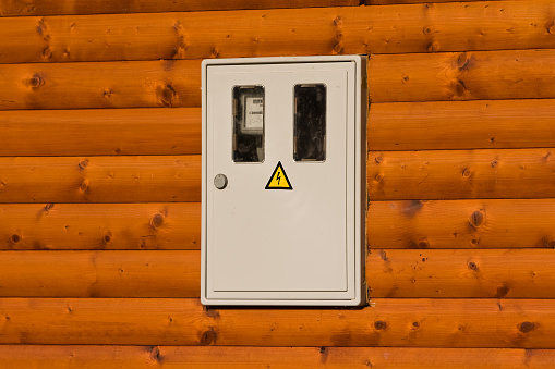 Electrical panel,distribution station with electric meter inside