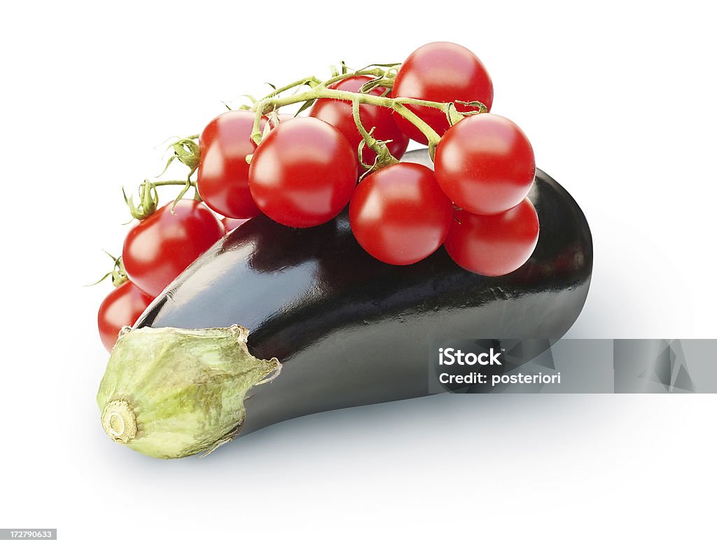 トマト、エッグプラント - カットアウトのロイヤリティフリーストックフォト