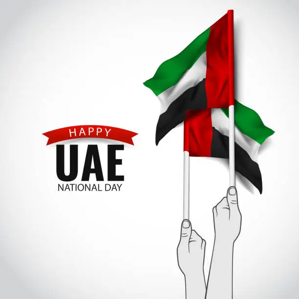 Vector illustration of National Day United Arab Emirates.