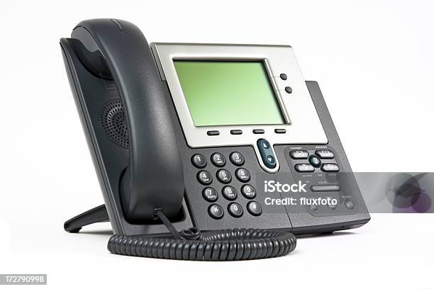 Moderne Büro Telefon Stockfoto und mehr Bilder von Telefon - Telefon, Büro, Freisteller – Neutraler Hintergrund