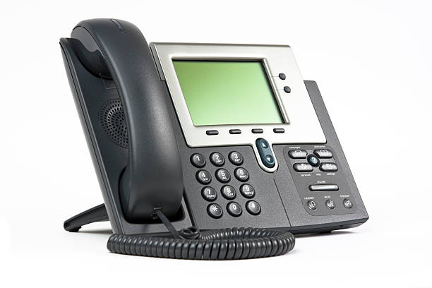 近代的なオフィスの電話番号 - phone cord 写真 ストックフォトと画像