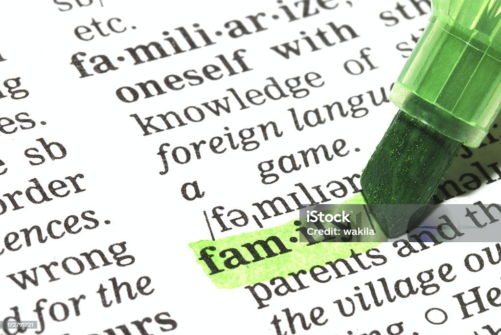family definition highlighted in dictionary  2000-2009 Stock Photo