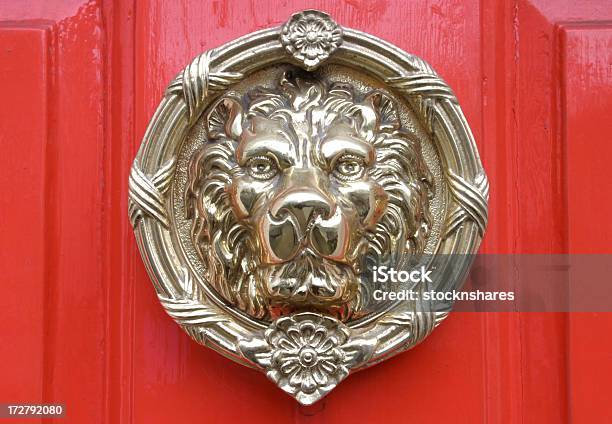 Georgian Lion Knocker Stock Photo - Download Image Now - Lion - Feline, Animal Body Part, Animal Head