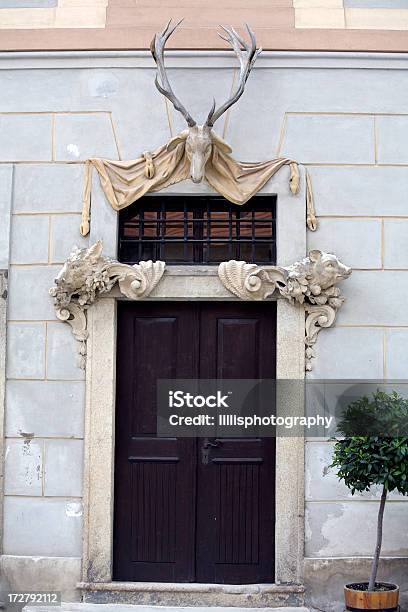 Ornato Porta In European Village - Fotografie stock e altre immagini di Ambientazione esterna - Ambientazione esterna, Animale, Arancio