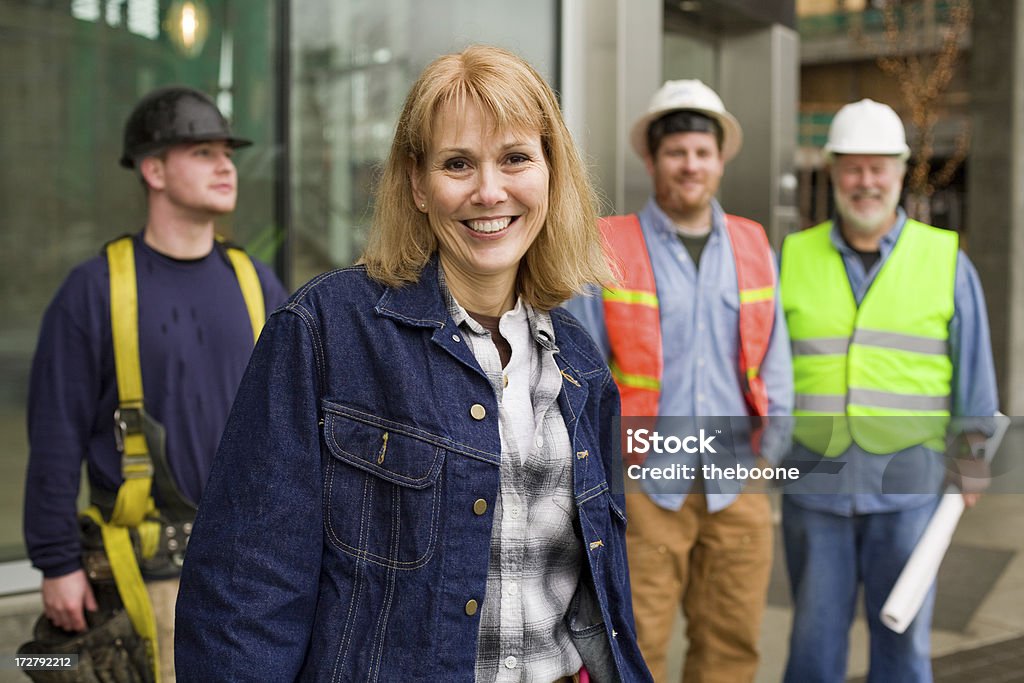 construction worker portraits  40-49 Years Stock Photo