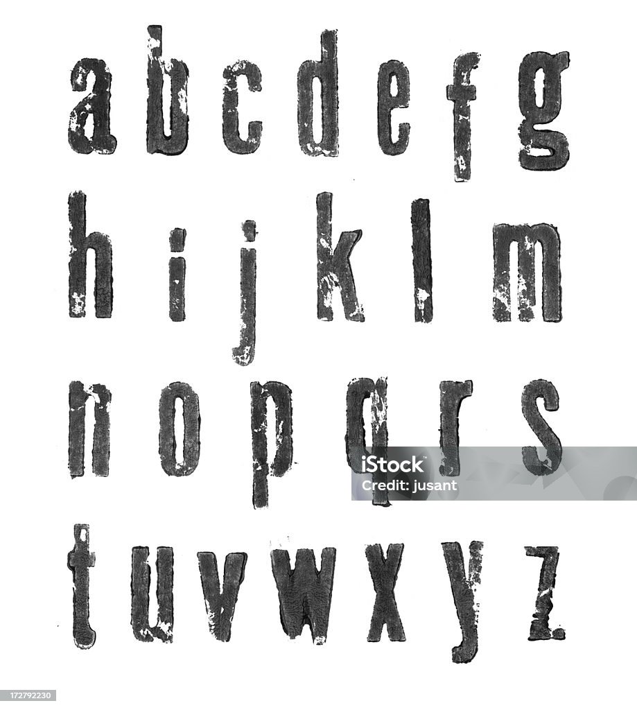 Typographie en minuscules lettres de l'alphabet-de a à z - Photo de Déformé libre de droits