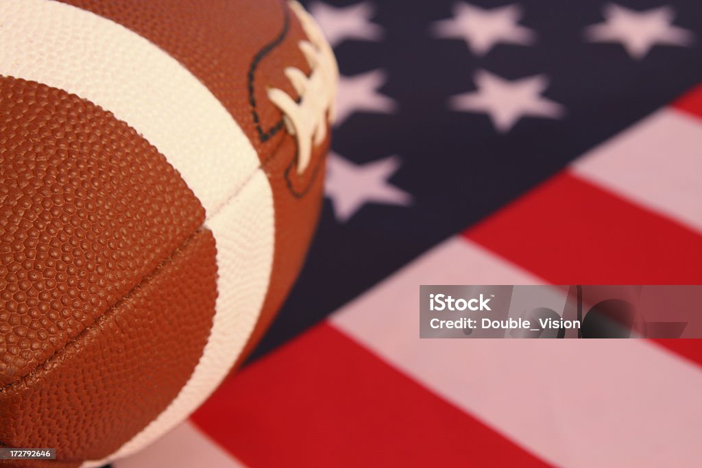 American-Football-2 - Lizenzfrei Amerikanische Flagge Stock-Foto