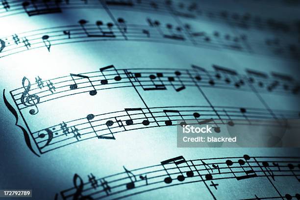 Symbol Of Rhythm Stock Photo - Download Image Now - Sheet Music, Dark, Classical Music