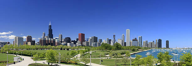 Panorama Chicago z widokiem na Park – zdjęcie