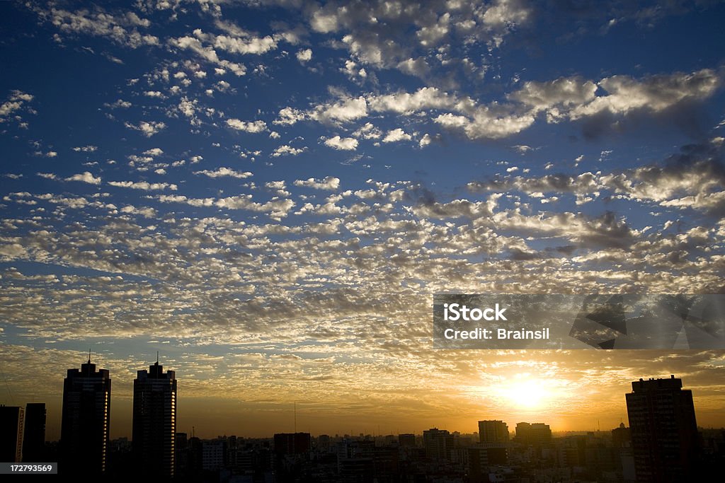 Tramonto a Buenos Aires - Foto stock royalty-free di Ambientazione esterna